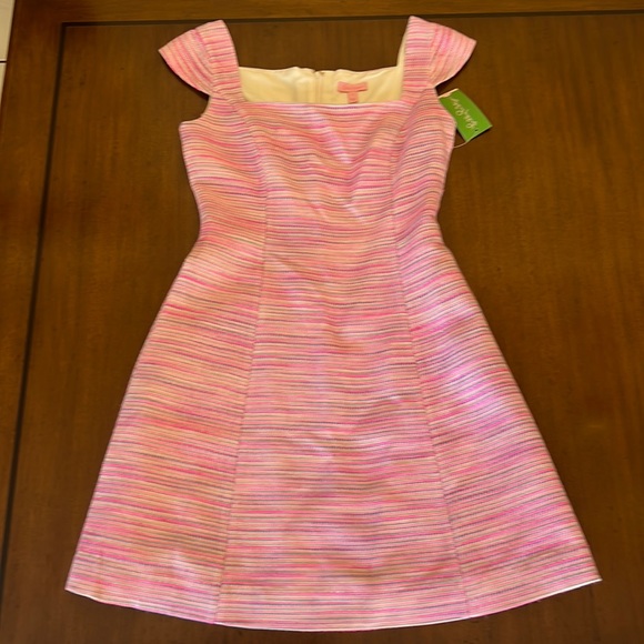 Lilly Pulitzer Dresses & Skirts - NWOT Lilly Pulitzer Barnard Boucle in Pop Pink A-line dress size 4